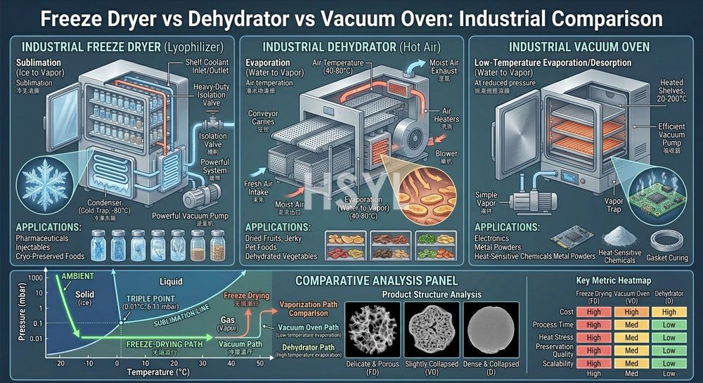 Freeze Dryer vs Dehydrator vs Vacuum Oven: Industrial Guide image 1