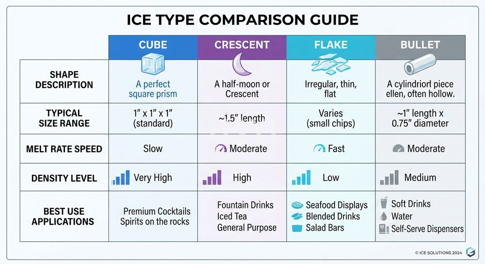 Cube Ice vs Flake Ice vs Crescent Ice: Which Ice Machine Should You Choose? image 2
