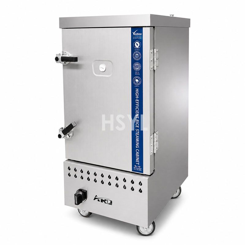 Fingerprint Resistant Gas Steamer Cabinet | EFP-CNGS 6-36 Tray CNG/LPG Steamer image