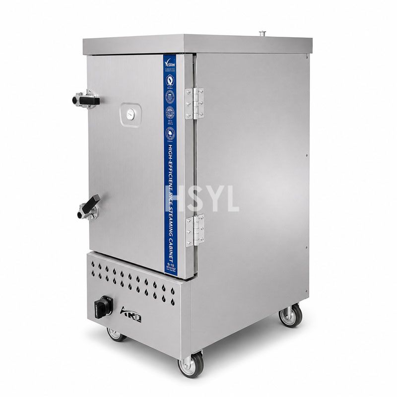 Fingerprint Resistant Gas Steamer Cabinet | EFP-CNGS 6-36 Tray CNG/LPG Steamer image 2