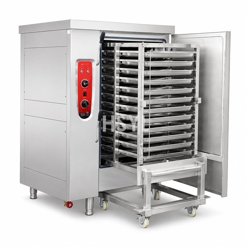 Trolley-type Large Steam Room — High-Capacity Mobile Electric Steam Cabinet for Central Kitchens & Institutions image 3