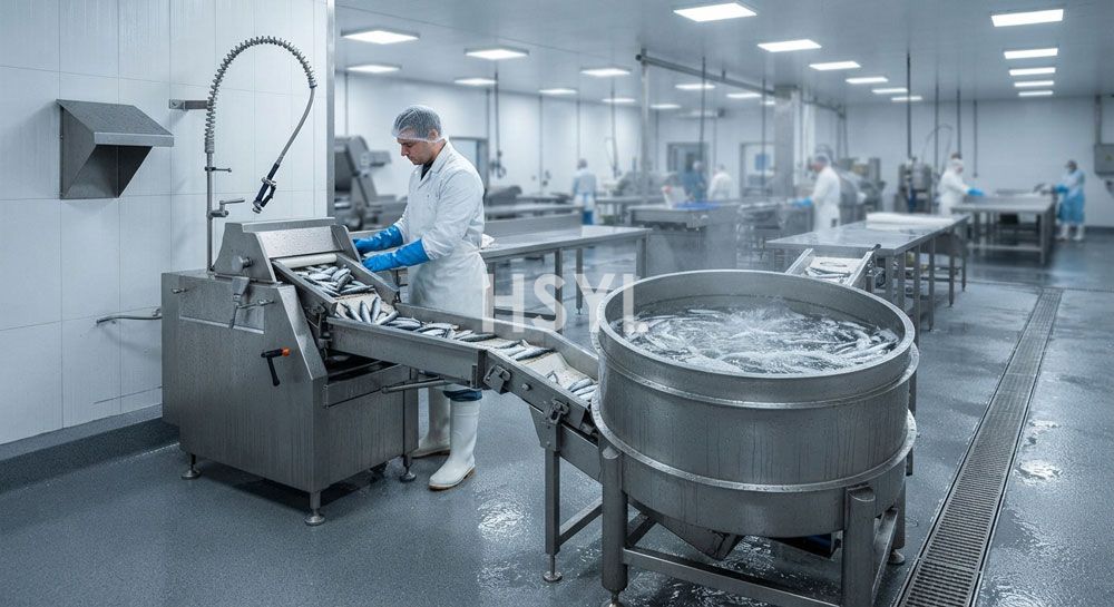 Canned Fish Production Line Layout: From Raw Fish Receiving to Retort image 2