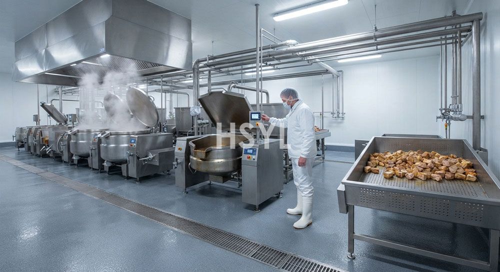 Canned Meat Production Line Layout: Cooking, Filling, Seaming and Sterilizing image 2