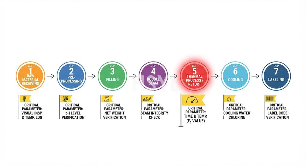 HACCP Points in Canned Food Production Lines: CCPs, Critical Limits and Verification image 2